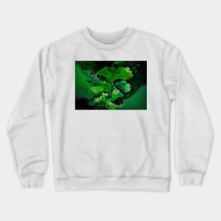 St Patricks Day Artwork - Green abstract artwork Crewneck Sweatshirt